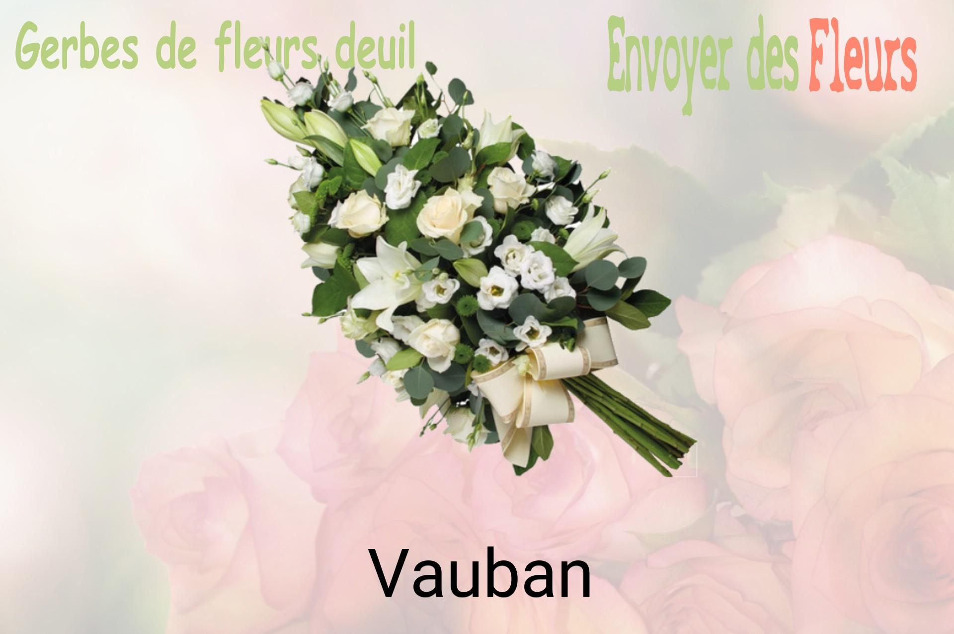 Gerbe de fleurs de deuil livrée à Vauban